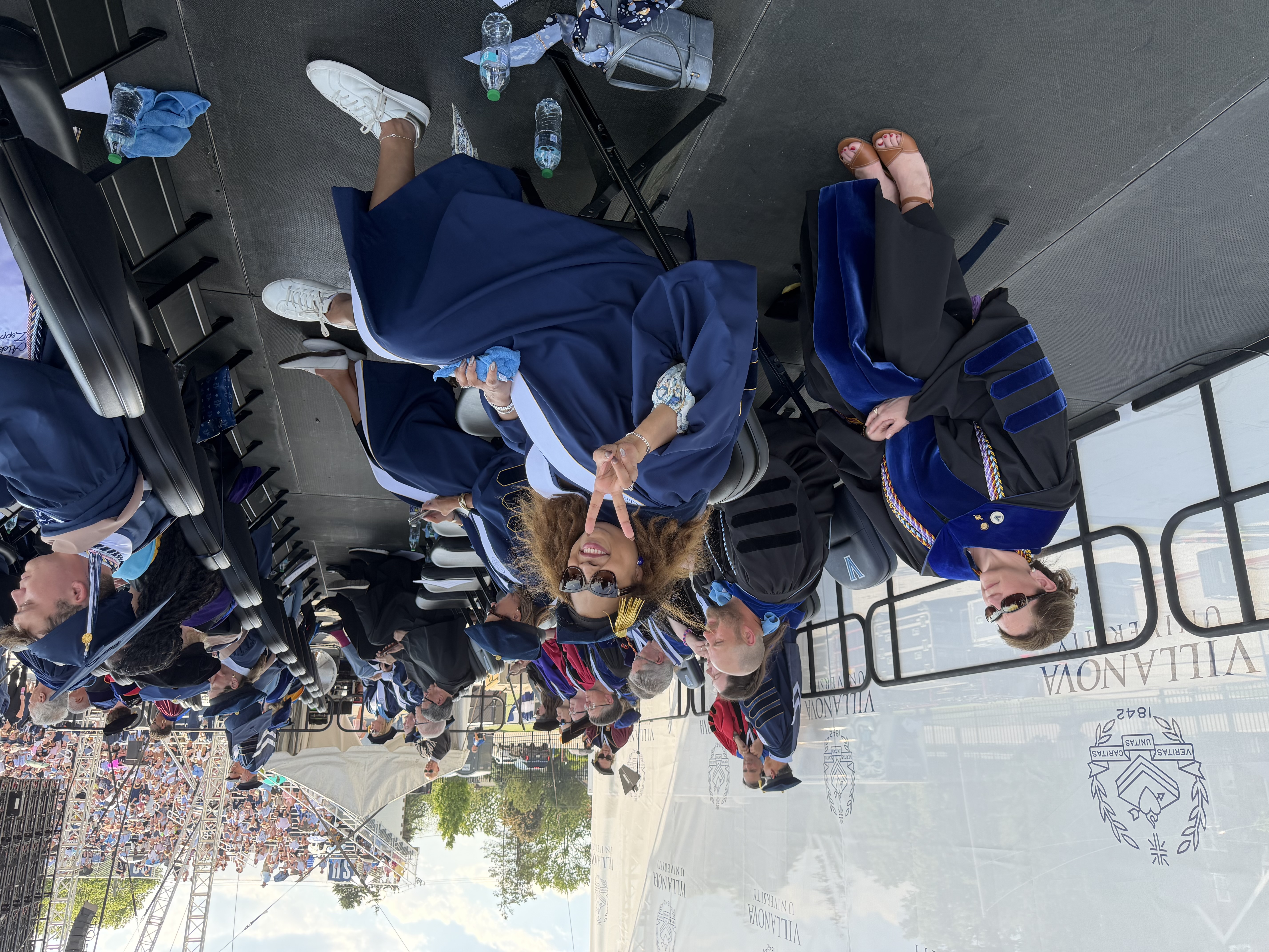 Darla Wolfe at a Villanova University commencement ceremony